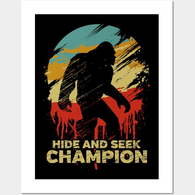 Bigfoot Hide And Seek Champion Wall Art by RadStar